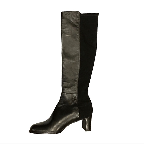 Stuart Weitzman 50/50 Napa Leather & Stretch Boot - Picture 6 of 16